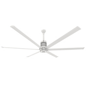 Big Ass Fans i6 96" 6 Blade Outdoor Smart Ceiling Fan with Remote Control and White Motor / Body Matte White