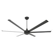 Big Ass Fans es6 84" 6 Blade Universal Mount Indoor / Outdoor Smart DC Ceiling Fan Black