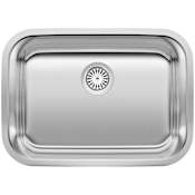 Blanco Stellar Medium Single Bowl Stainless Steel Undermount Kitchen Sink 25" x 18" Refined Brushed