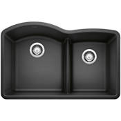 Blanco Diamond 32" Undermount Double Basin SILGRANIT Kitchen Sink Anthracite