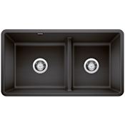 Blanco Precis 33" Undermount Double Basin SILGRANIT Kitchen Sink Anthracite