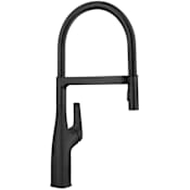 Blanco Rivana Semi-Pro 1.5 GPM Single Hole Pre-Rinse Pull Out Kitchen Faucet Matte Black