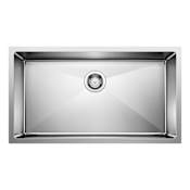 Blanco Quatrus 32" Undermount Single Basin Stainless Steel Kitchen Sink Refined Brushed