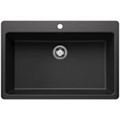 Blanco Liven 33" Drop-In/Undermount Super Single Basin SILGRANIT Kitchen Sink Anthracite