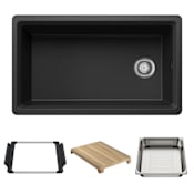 Blanco Inteos 33" Undermount Single Basin Granite Composite Kitchen Sink with Colander and Cutting Board Anthracite