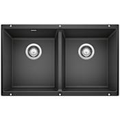 Blanco Precis 29-3/4" Undermount Double Basin SILGRANIT Kitchen Sink Anthracite