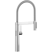 Blanco Culina II Semi-Pro 1.5 GPM Single Hole Pre-Rinse Pull Down Sensor Kitchen Faucet Polished Chrome