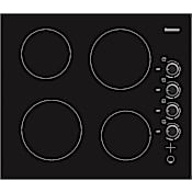 Blomberg 24 Inch Wide 4 Burner Electric Cooktop Black Glass