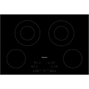 Blomberg 30 Inch Wide 4 Burner Electric Cooktop with Slide Touch Control Black Glass