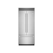 BlueStar Refrigeration Series 36 Inch Wide 22.4 Cu. Ft. Energy Star Rated French Door Refrigerator with Independent Dual Compressors and Touchscreen Controls Stainless Steel