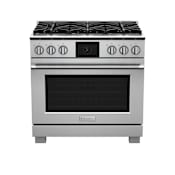 BlueStar 36 Inch Wide 5.7 Cu. Ft. Free Standing Dual Fuel Range with X-8 Sealed Burners (LP) Stainless Steel