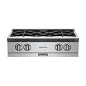 BlueStar Platinum Series 30 Inch Wide 4 Burner Natural Gas Cooktop Stainless Steel