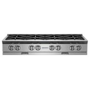 BlueStar Platinum Series 48 Inch Wide 8 Burner Liquid Propane Cooktop Stainless Steel