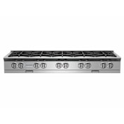 BlueStar Platinum Series 60 Inch Wide 10 Burner Liquid Propane Cooktop Stainless Steel