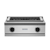 BlueStar Nova Series 24 Inch Wide Built-In Natural Gas Cooktop with Charbroiler Stainless Steel