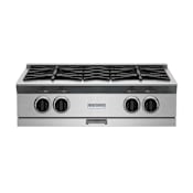 BlueStar Nova Series 30 Inch Wide 4 Burner Liquid Propane Cooktop Stainless Steel