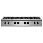 BlueStar Nova Series 48 Inch Wide 8 Burner Liquid Propane Cooktop Stainless Steel