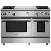 BlueStar Nova Series 48 Inch Wide 6.9 Cu. Ft. Free Standing Liquid Propane Range with 24 Inch Wide French Top Stainless Steel