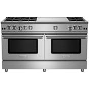 BlueStar Nova Series 60 Inch Wide 9.2 Cu. Ft. Free Standing Natural Gas Range with 24 Inch Wide French Top Stainless Steel