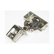 Blum BLUMOTION 1 Inch Compact Full Overlay Press-In Doweled Cabinet Door Hinge with 110-Degree Opening Angle and Soft Close Function Nickel Plated