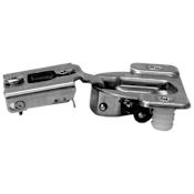 Blum Compact 3-Way Adjustable Partial Overlay Press-In Concealed Euro Wraparound Cabinet Door Hinge with 107 Opening Angle - Single Nickel