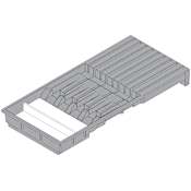 Blum AMBIA-LINE 9 Knife Holder Drawer Insert Matte Orion Grey