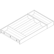 Blum AMBIA-LINE 22 Inch Flatware Drawer Insert with 5 Compartments Matte Orion Grey