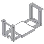 Blum AMBIA-LINE 12 Plate Adjustable Holder and Carrier Matte Orion Grey