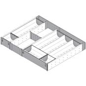 Blum TANDEM ORGA-LINE Adjustable Fit Cutlery Set for 24" Wide Cabinets with 10 Compartments Nickel