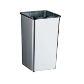 Bobrick 13 Gallon Floor Standing Wast Receptacle With Open Top Satin-finish stainless steel