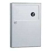 Bobrick ClassicSeries Recessed Sanitary Napkin Disposal Unit with Self-Closing Panel Satin Stainless Steel