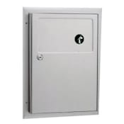 Bobrick ClassicSeries Recessed Sanitary Napkin Disposal Unit with Self-Closing Panels Satin Stainless Steel