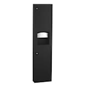 Bobrick TrimLine Surface-Mounted Paper Towel Dispenser/Waste Receptacle Matte Black