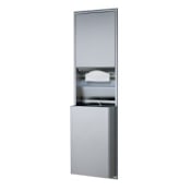 Bobrick ClassicSeries Recessed Convertible Paper Towel Dispenser and Waste Receptacle Stainless Steel