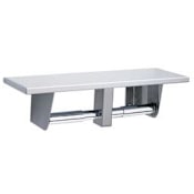 Bobrick Tissue Dispenser with Shelf Satin Stainless Steel