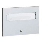 Bobrick TrimLineSeries Recessed Toilet Seat Cover Dispenser Satin Stainless Steel