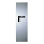 Bobrick TrimLineSeries Recessed Paper Towel Dispenser and Waste Receptacle Satin Stainless Steel