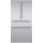 Bosch 800 Series 36 Inch Wide 20.5 Cu. Ft. Energy Star Certified French Door Refrigerator with MultiAirFlow and Adjustable Glass Shelves Stainless Steel