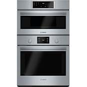 Bosch 500 Series 30 Inch Wide 6.2 Cu. Ft. Electric Oven and Microwave Combo with Warm Function and Viewing Window Stainless Steel