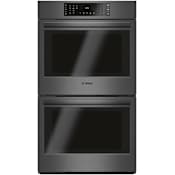 Bosch 800 Series 30 Inch Wide 9.2 Cu. Ft. Electric Double Oven with SteelTouch and QuietClose Black Stainless Steel