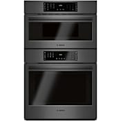 Bosch 800 Series 30 Inch Wide 6.2 Cu. Ft. Electric Double Oven with Fast Preheat and SpeedChef Black Stainless Steel