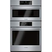 Bosch 800 Series 30 Inch Wide 6.2 Cu. Ft. Electric Double Oven with Fast Preheat and SpeedChef Stainless Steel
