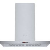 Bosch 500 Series 170 - 600 CFM 30 Inch Wide Wall Mounted Range Hood with 4 Speeds and Dishwasher Safe Filters Stainless Steel