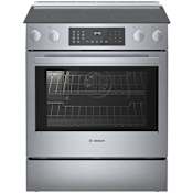 Bosch 800 Series 30 Inch Wide 4.6 Cu. Ft. Slide In Electric Range with Convection Pro and Self Clean Cycle Stainless Steel