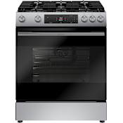 Bosch 100 Series 30 Inch Wide 5.8 Cu. Ft. Slide In Gas Range Stainless Steel