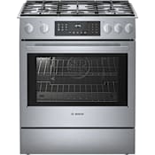 Bosch Benchmark® 32 Inch Wide 4.8 Cu. Ft. Slide In Gas Range with Combi Zone and QuietClose Stainless Steel