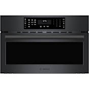 Bosch 800 Series 30 Inch Wide 1.6 Cu. Ft. Electric Speed Oven with Turntable and SpeedChef Black Stainless Steel