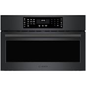 Bosch 800 Series 30 Inch Wide 1.6 Cu. Ft. Electric Speed Oven with Turntable and SpeedChef Black Stainless Steel