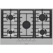 Bosch 300 Series 30 Inch Wide 5 Burner Natural Gas Cooktop with FlameSafe Stainless Steel
