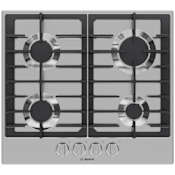 Bosch 300 Series 24 Inch Wide 4 Burner Natural Gas Cooktop with FlameSafe Stainless Steel